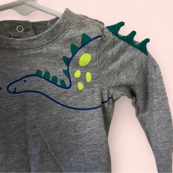 3-6 Months Infant Baby Boy One Piece Long Sleeved Dinosaur Bodysuit Onesie - Picture 4 of 6